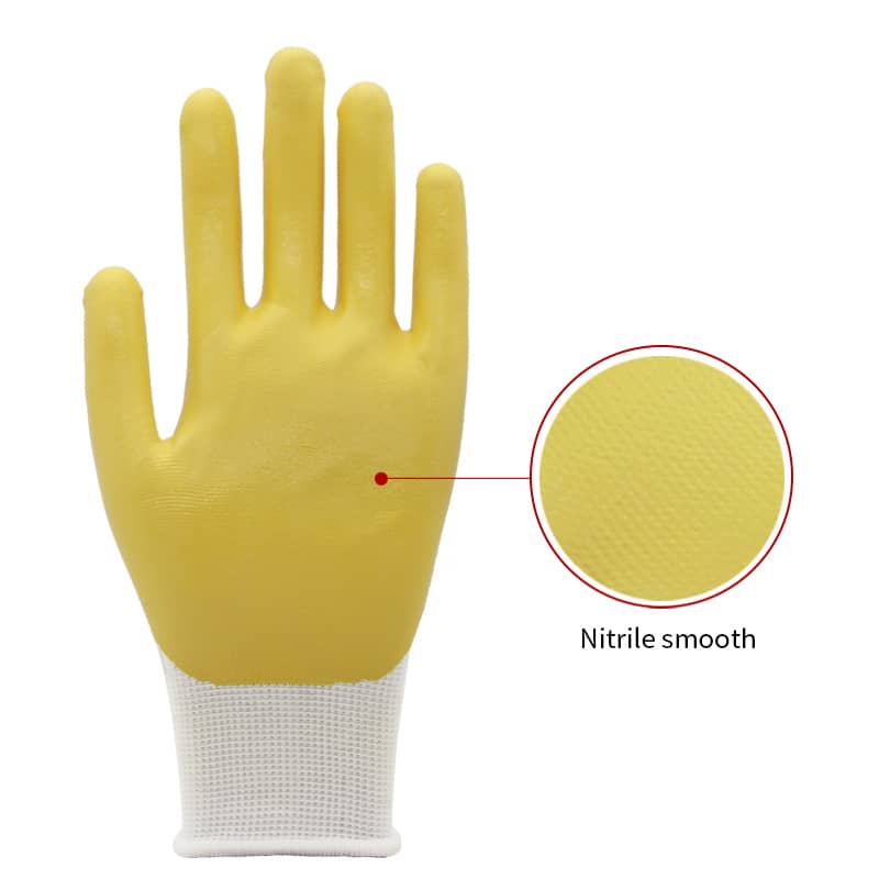 13g nylon liner, plam yometseho umukara nitrile (3)