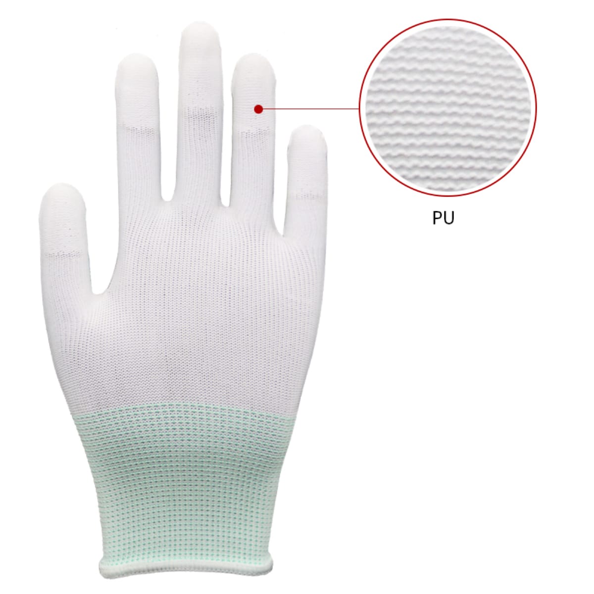 нейлоновый вкладыш, полиуретановое покрытие кончиков пальцев (1)