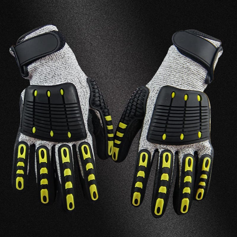13g HPPE liner, palm coated sandy nitrile, TPR on back, velcro at wrist (2)