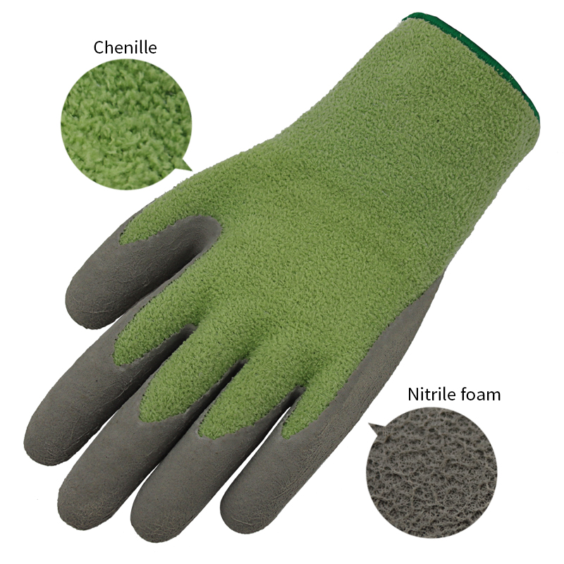 13g Chenille Liner, Palm Coated Foam Latex - Perfect Safety Technology ...