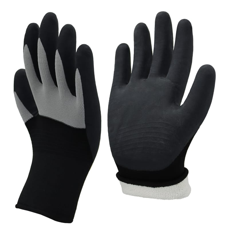 13g nylon liner, palm coated black foam nitrile (2)