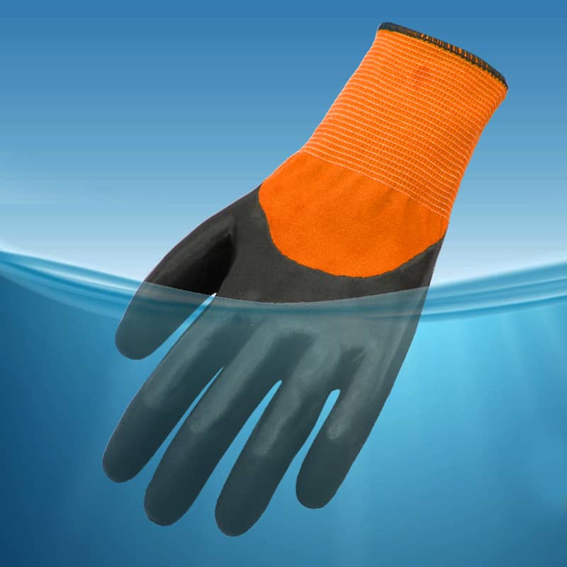 13g polyester liner, 34 coated smooth nitrile first, palm coated sandy nitrile finished (6)